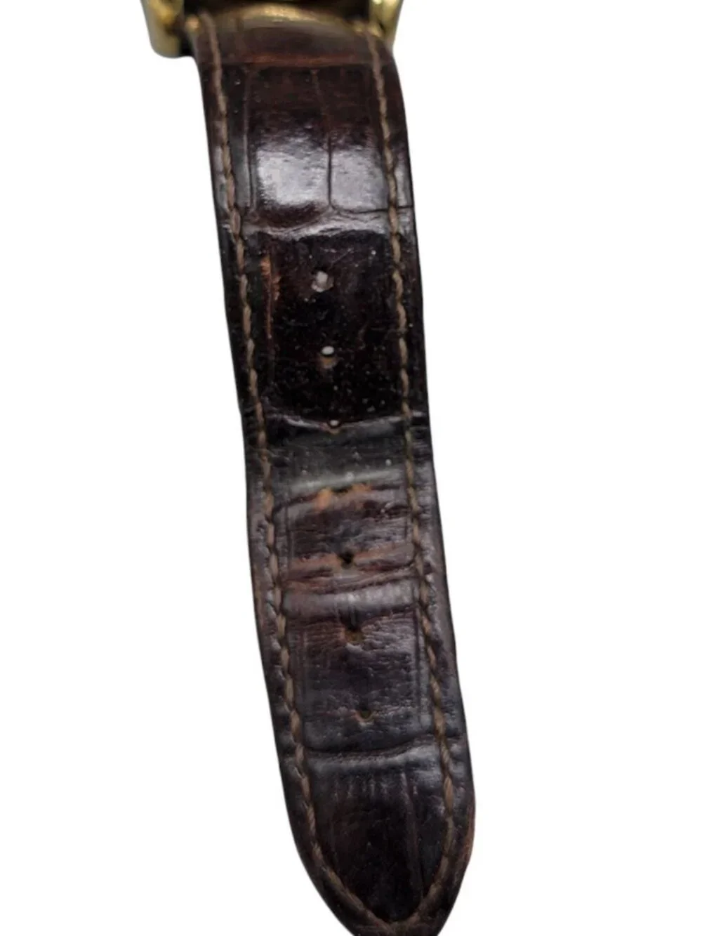 Guess Steel Mens Watch 39mm Gold Plated Case 7.25